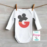 Body Inicial de Nombre Mickey Personalizado